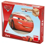 Puzzle - Auta Cars Drewniane Klocki Obrazkowe Puzzle 12 Klocków 6 Obrazków Czeski Producent Dla Dziecka 3+ - miniaturka - grafika 1