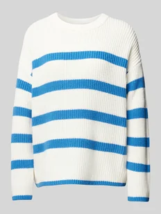 Sweter z dzianiny z obniżonymi ramionami model ‘BLOOMIE’ - Swetry damskie - miniaturka - grafika 1
