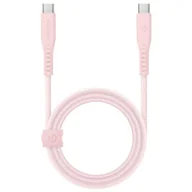 Kable - ENERGEA kabel Flow USB-C - USB-C 1.5m różowy/pink 240W 5A PD Fast Charge - miniaturka - grafika 1