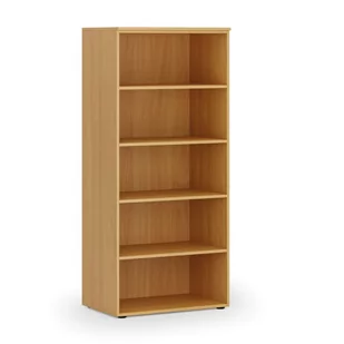 Regał biurowy PRIMO WOOD, 1781 x 800 x 500 mm, buk - Szafy biurowe - miniaturka - grafika 1