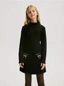 Bluzki dla dziewczynek - Reserved - Koszulka z wiskozą - czarny - miniaturka - grafika 1