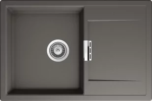 Schock Mono D-100 Zlewozmywak granitowy jednokomorowy 76,5x51 cm Cristadur silverstone MOND100SIL - Zlewozmywaki - miniaturka - grafika 2