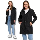 Kurtki damskie - KURTKA DAMSKA PRZEJŚCIOWA Z KAPTUREM PARKA ELEGANCKI PŁASZCZ MORAJ L - miniaturka - grafika 1