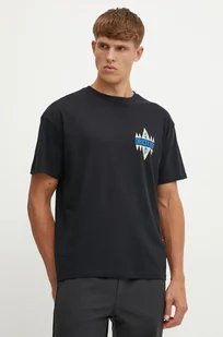 Quiksilver t-shirt Geo Quik męski kolor czarny z nadrukiem EQYZT07829 - Koszulki męskie - miniaturka - grafika 1