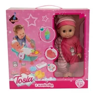 Lalki dla dziewczynek - Lalka Tosia z wanienką w różowym ubranku - miniaturka - grafika 1