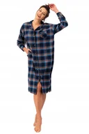 Bielizna nocna - KEY KOSZULA NOCNA DAMSKA LND 431 B25 S GRANATOWY - miniaturka - grafika 1