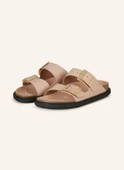 Klapki i japonki damskie - Birkenstock Klapki Arizona Db Lena Hs beige - miniaturka - grafika 1