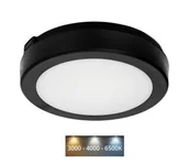 Lampy sufitowe - LED Plafon łazienkowy NAIROS LED/12W/230V 3000/4000/6500K IP65 czarny - miniaturka - grafika 1