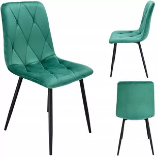 Jumi, Krzesło tapicerowane, Welurowe, Zielone - Krzesła - miniaturka - grafika 1