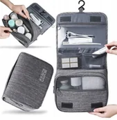 Kosmetyczki, organizery i kuferki - Kosmetyczka Podróżna KOPIER Szara Zawieszana - miniaturka - grafika 1