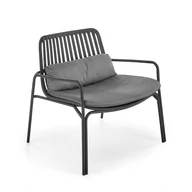 Fotele i krzesła ogrodowe - Krzesło Ogrodowe Melby Czarny / Popiel Halmar - miniaturka - grafika 1