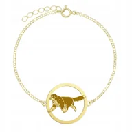 Bransoletki - Bransoletka Złota Berneński Pies Pasterski 925 Biżuteria GRAWER GRATIS - miniaturka - grafika 1