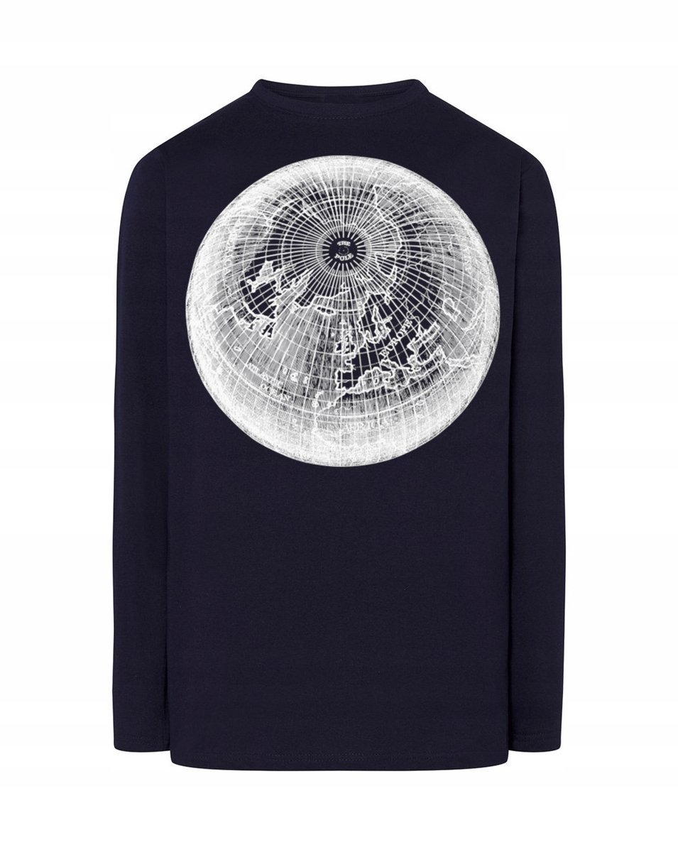 Longsleeve męski nadruk kula Ziemia r.L