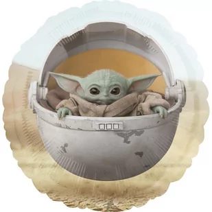 Balon Foliowy Star Wars Mandalorian Baby Yoda - Baby shower i roczek - miniaturka - grafika 1