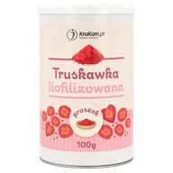 Owoce świeże i suszone - Truskawka liofilizowana proszek 100g - miniaturka - grafika 1