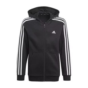 Bluza adidas Essentials 3-Stripes Hoodie GQ8900 - czarna - Adidas - Bluzy sportowe damskie - miniaturka - grafika 1