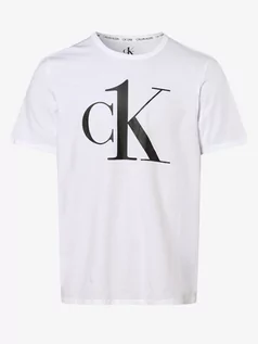 Piżamy męskie - Calvin Klein - Męska koszulka od piżamy, biały - grafika 1