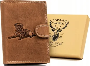 Always Wild Duży, skórzany portfel męski w orientacji pionowej zapinany na zatrzask - Always Wild NoSize - Portfele - miniaturka - grafika 1