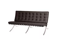 Sofy i kanapy - D2.Design Sofa BA2 2 osobowa, brązowa skóra TP 71583 - miniaturka - grafika 1