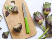 Noże kuchenne - Opinel, Nóż kuchenny ze stali, Zielony, 10x9,8x19,8 cm - miniaturka - grafika 1