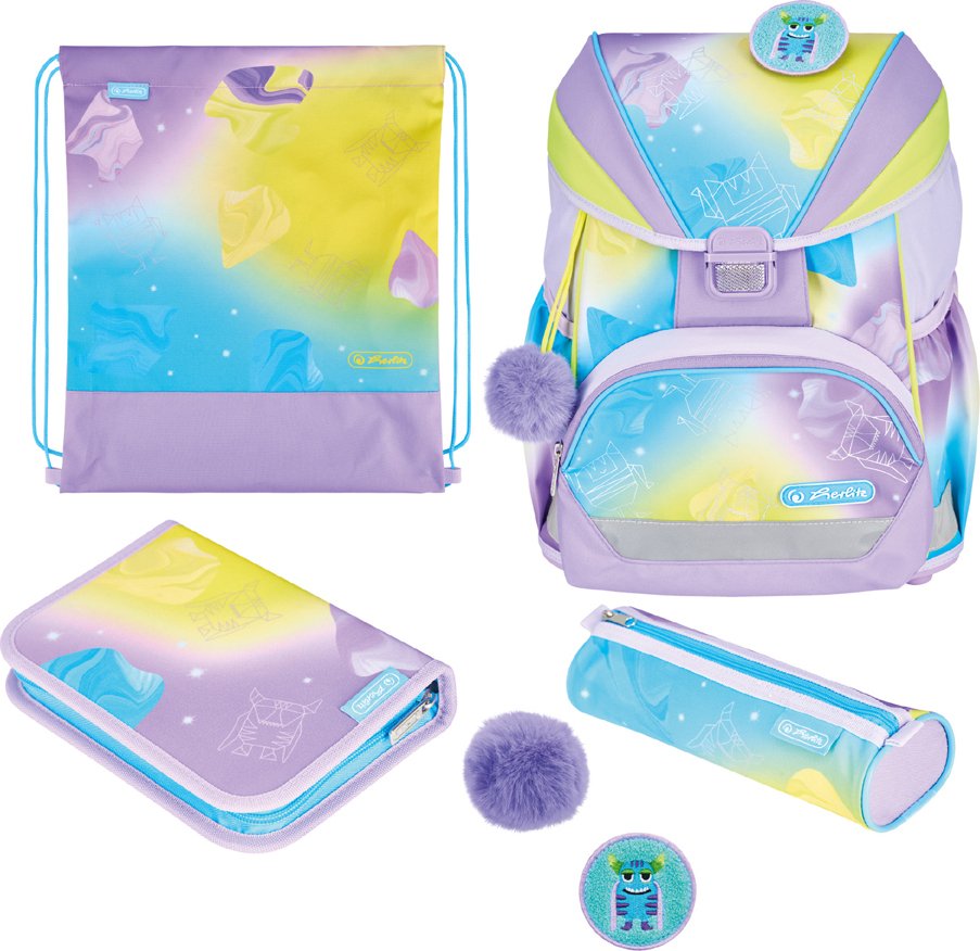 Zestaw tornister plecak Ultralight XL Plus 22l Ombre Little Monster Herlitz