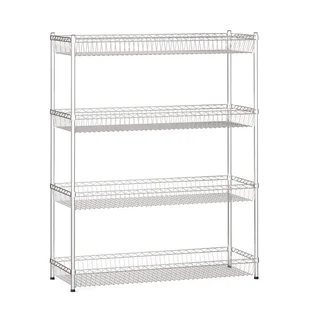 Regał druciany z półkami/koszami, 1500x1200x450 mm, 4 półki - Szafy i regały magazynowe - miniaturka - grafika 1