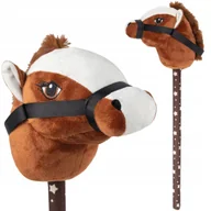 Skoczki dla dzieci - KOŃ NA KIJU HOBBY HORSE PLUSZOWA GŁOWA KONIA DZWIĘK ZABAWKA PREZENT - miniaturka - grafika 1
