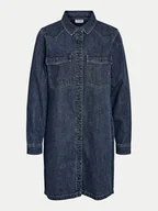 Sukienki - Noisy May Sukienka jeansowa New Signe 27034106 Granatowy Relaxed Fit - miniaturka - grafika 1