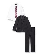 Krawaty i muchy męskie - G.O.L. chłopięcy zestaw odzieży 4-częściowy garnitur, składający się z marynarki, spodni, koszuli, krawatu, czarny (Black 2), 146 cm - miniaturka - grafika 1