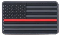Odzież taktyczna i umundurowanie - Patch Lancer Tactical PVC Flaga USA Red Line - miniaturka - grafika 1