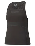 Koszulki sportowe damskie - Puma Top sportowy w kolorze czarnym - miniaturka - grafika 1