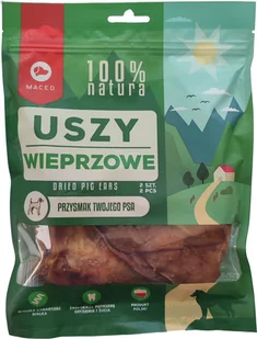 MACED 100% Natura Ucho Wieprzowe 2 szt. - Przysmaki dla psów - miniaturka - grafika 1