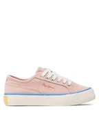 Buty dla dziewczynek - Pepe Jeans Tenisówki PGS30542 Różowy - miniaturka - grafika 1