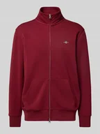 Bluzy męskie - Bluza rozpinana z wyhaftowanym logo - miniaturka - grafika 1