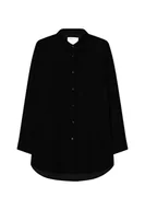 Bluzki damskie - Seidensticker Damska bluzka z długim rękawem, regular fit, czarna, 44, czarny, 44 - miniaturka - grafika 1