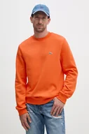 Bluzy męskie - Lacoste bluza męska kolor pomarańczowy gładka - miniaturka - grafika 1