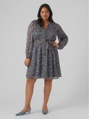 Sukienki - Vero Moda Curve Sukienka codzienna Mabby 10297221 Kolorowy Regular Fit - miniaturka - grafika 1