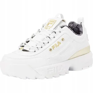 Buty Fila Disruptor damskie modne sportowe sneakersy białe złoty r. 37 - Sneakersy damskie - miniaturka - grafika 1