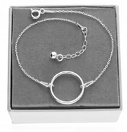 Bransoletki - Bransoletka srebrna z OBRĘCZĄ KÓŁKIEM KÓŁKO celebrytka srebro 925 - miniaturka - grafika 1