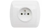Gniazdka elektryczne - Kontakt Simon Gniazdo AGZ1/11 Pojedyncze+0 Akord białe - miniaturka - grafika 1