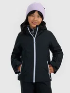 Kurtki i płaszcze dla dziewczynek - 4F Kurtka narciarska membrana 5000 dziewczęca - czarna 122 (6-7 lat) - miniaturka - grafika 1