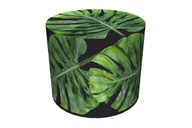 Pufy i podnóżki - Puf KONSIMO Rasil, ciemnozielony, czarny, 40x40x40 cm - miniaturka - grafika 1