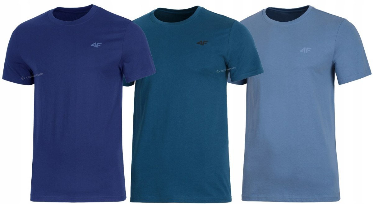 4F ZESTAW 3szt. 3-PAK MÄSKA KOSZULKA T-SHIRT 100% BAWEĹNA / rozm M