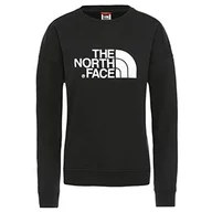 Bluzy damskie - THE NORTH FACE damska bluza W Drew Peak Crew-eu Tnf Black czarny czarny X-L - miniaturka - grafika 1