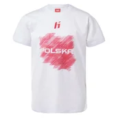 Piłka nożna - Dziecięca Koszulka HUARI POLAND FAN JUNIOR M000169433 – Biały - miniaturka - grafika 1