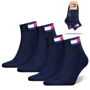Tommy Hilfiger Skarpety Męskie Zakostki Duże Logo 43/46 - Skarpetki męskie - miniaturka - grafika 1