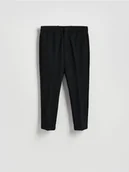 Spodnie męskie - Reserved - Spodnie chino slim z kantem - czarny - miniaturka - grafika 1