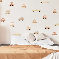 Wyposażenie pokoiku dziecięcego - Naklejka ścienna auta boho I - miniaturka - grafika 1
