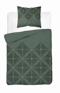 Pościel satynowa 140x200 Butelkowa zieleń z geometrycznym wzorem – nowoczesna elegancja, 100% bawełna - Home Satin - Pościel Pościel satynowa 140x200 Butelkowa zieleń z geometrycznym wzorem – nowoczesna elegancja, 100% bawełna - Home Satin - Pościel - miniaturka - grafika 1
