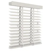 Żaluzje - Żaluzja drewniana 200 x 220 cm biała 50 mm - miniaturka - grafika 1